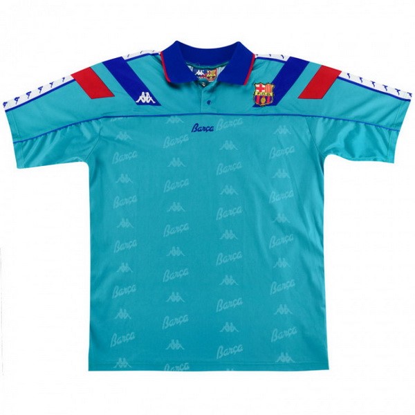 Auswärtstrikot Thailand Barcelona Retro 1992 1995 Blau Günstige Fußballtrikots